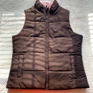 Woman’s Pink & Brown Reversible Puffer Vest